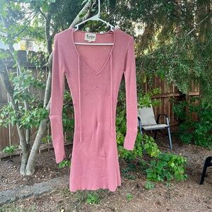 Pink sweater dress Delancey For Love & Lemons M Knitz